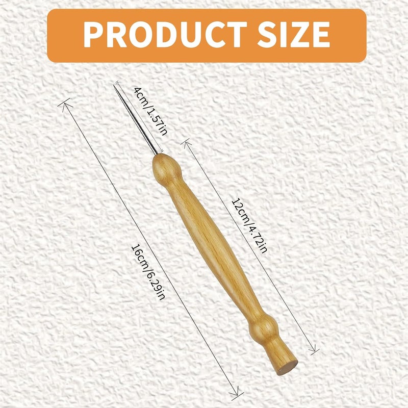 MCSDFN Multifunctional Sewing Awl Tool with Wooden Handle - Precision Stiletto Pressing Tool for Quilting, Leathercraft & Fabric Projects - Image 3